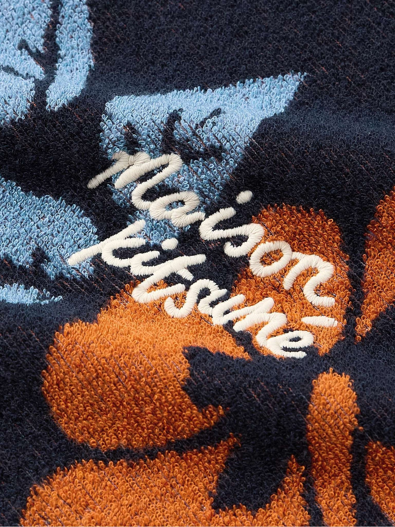Oversized Logo-Embroidered Cotton-Blend Terry-Jacquard Polo Shirt 4