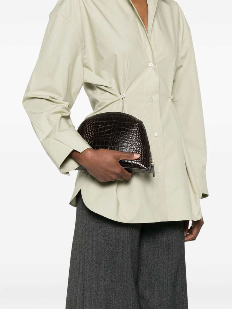 TOTEME medium croco-embossed clutch bag outlook