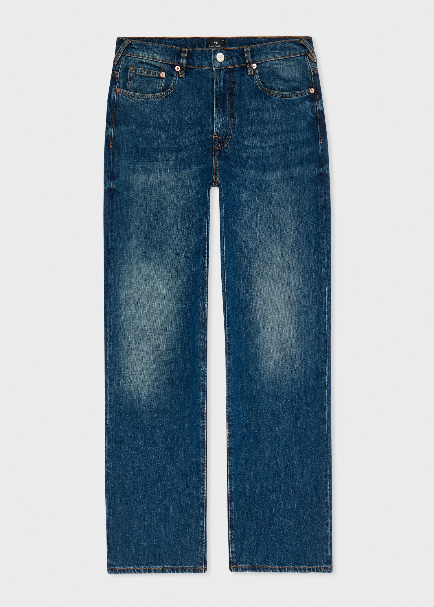 Relaxed-Fit Antique-Wash 'Organic Authentic Twill' Jeans - 1