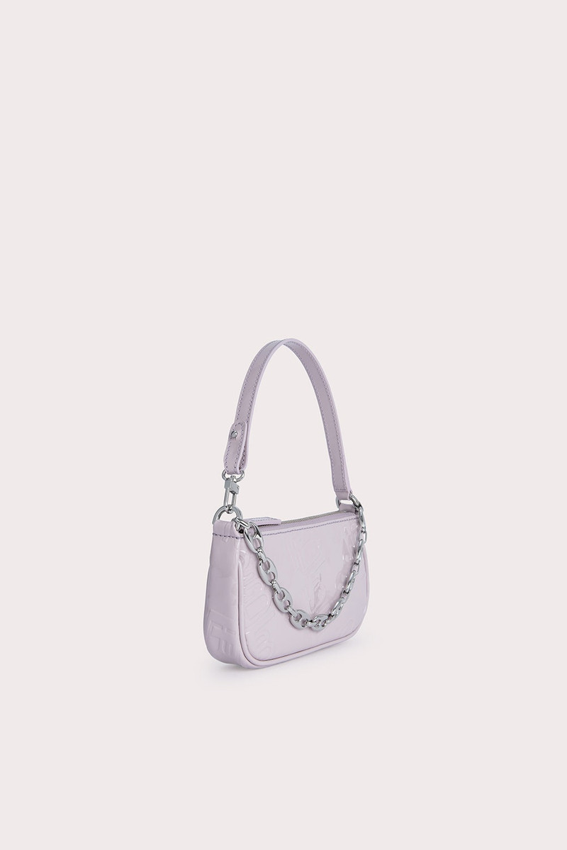 BY FAR Mini Rachel Dawn Embossed Patent Leather outlook