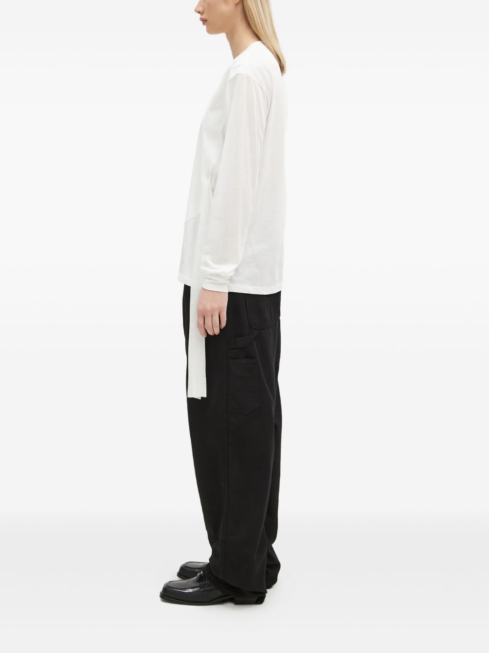 long-sleeve tie-detail blouse - 2