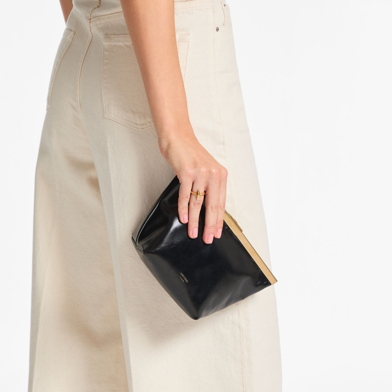 JIMMY CHOO Ganache
Black Biker Leather Clutch Bag outlook