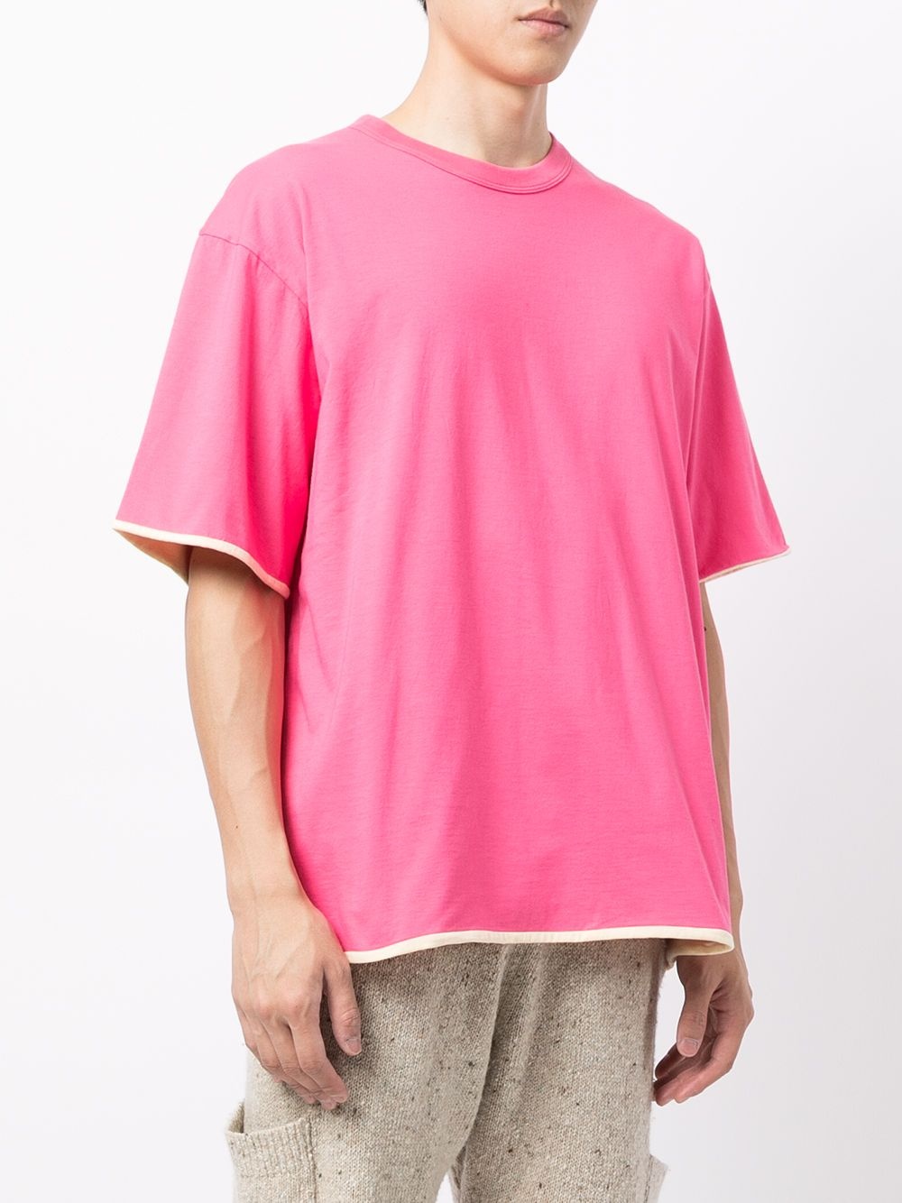 contrast-trim T-shirt - 3