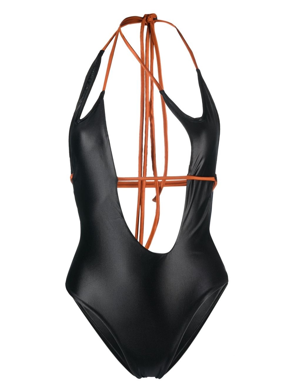 wrap-around string swimsuit - 1