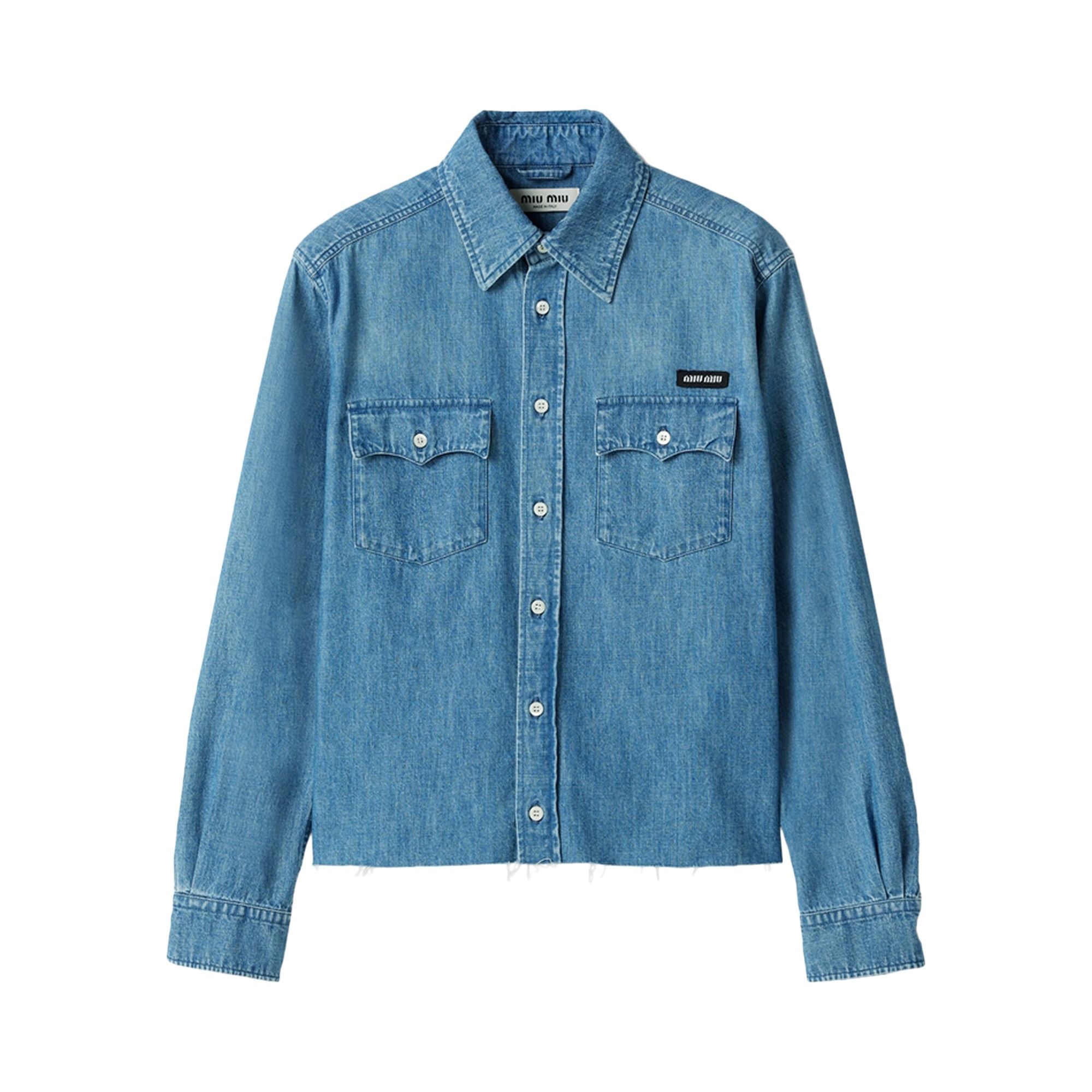 Miu Miu Chambray Shirt 'Azzurro' - 1