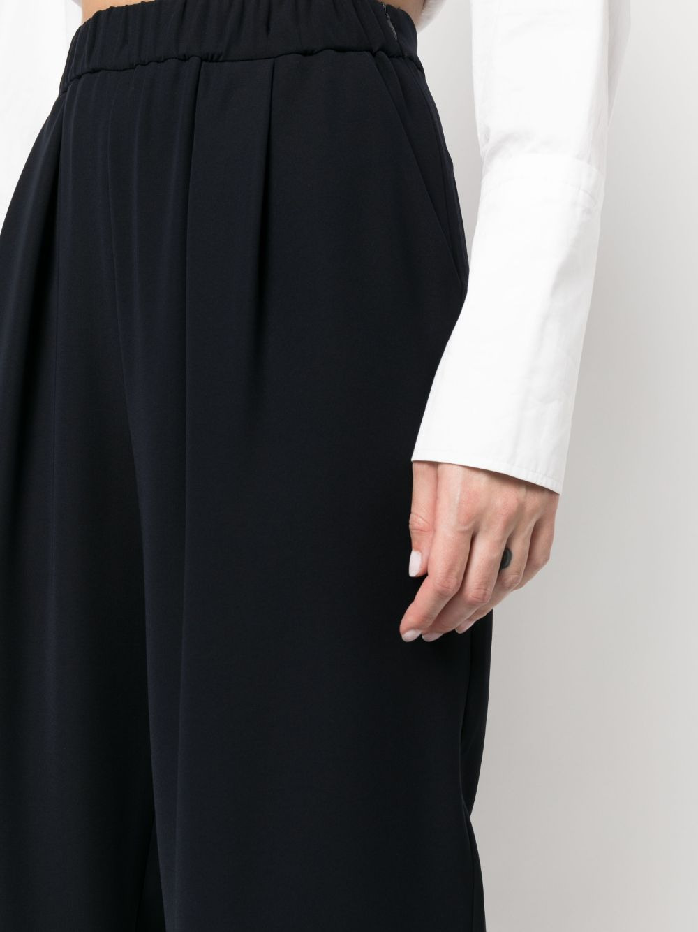 pleat-detail high-waist trousers - 5