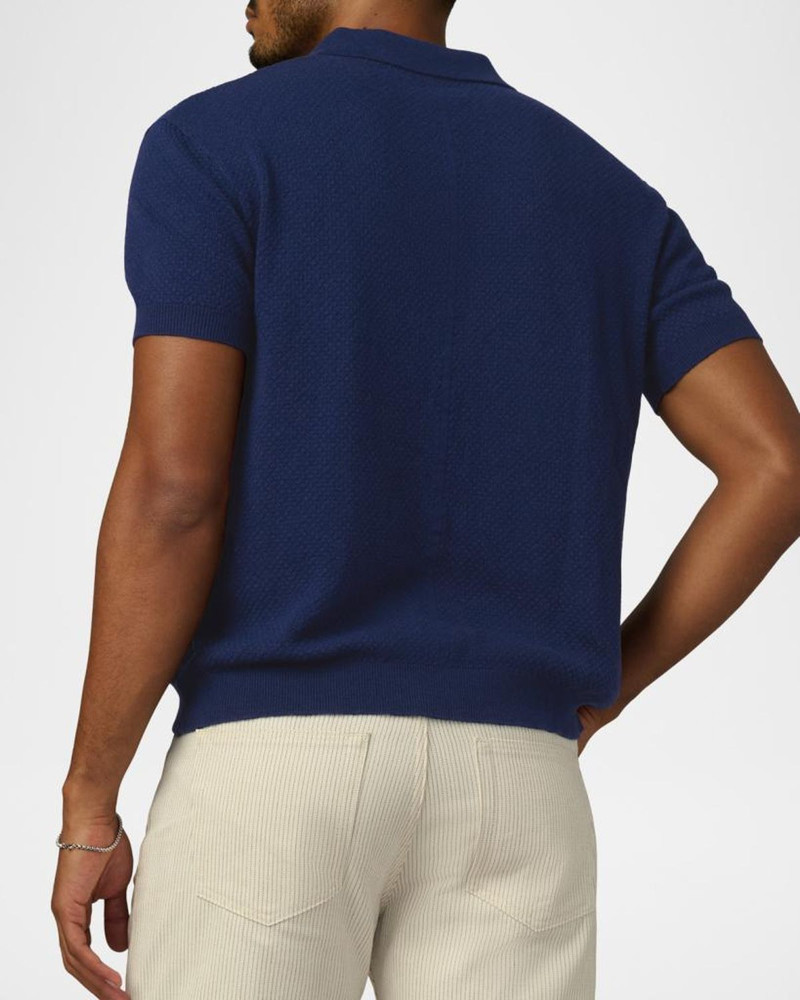 Men's Cotton Knit Short-Sleeve Polo Sweater 3