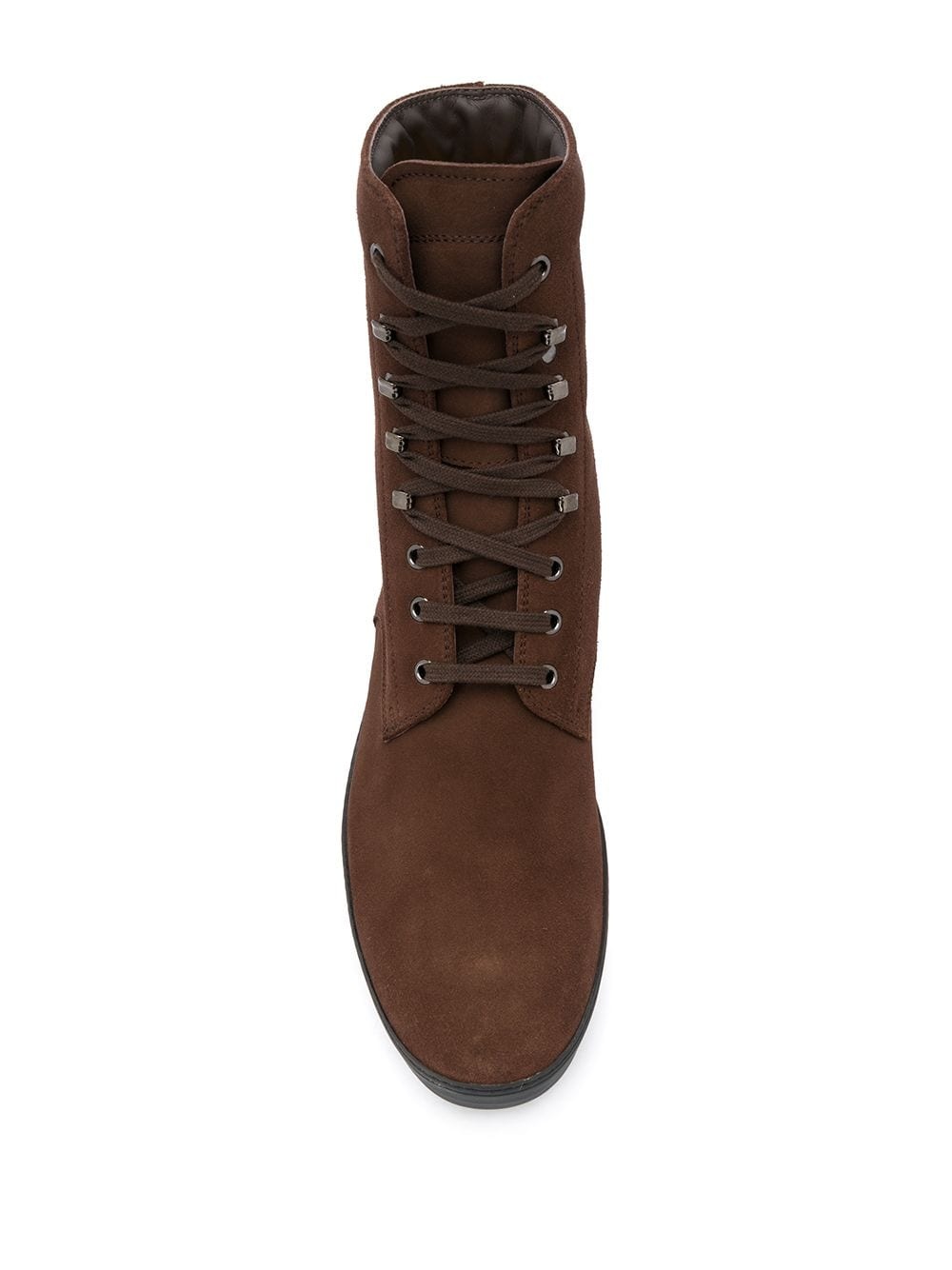 suede lace-up boots - 4