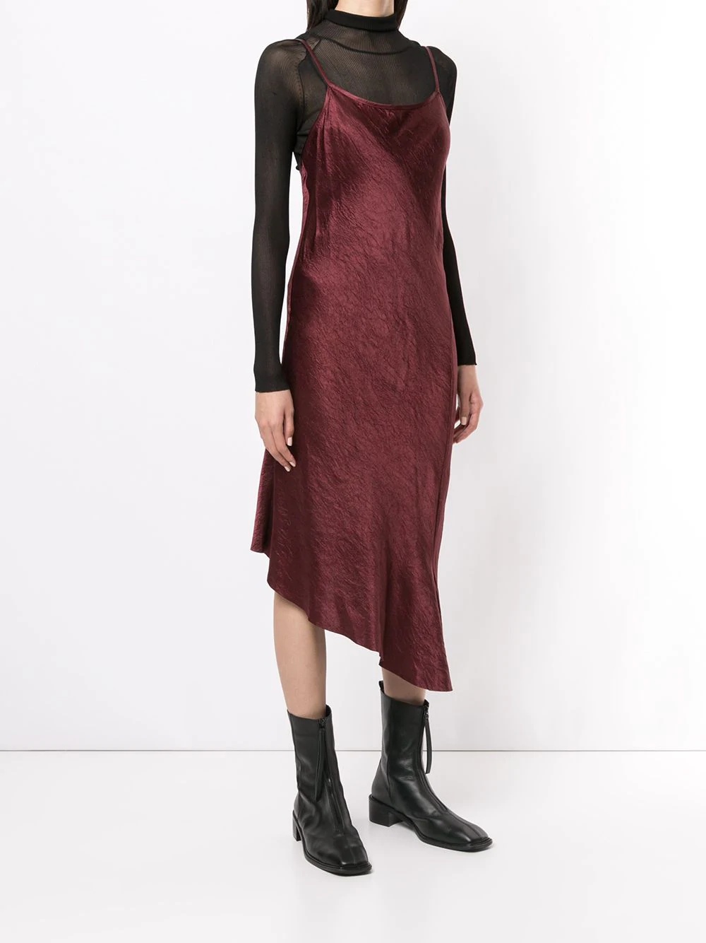 asymmetric slip dress - 3