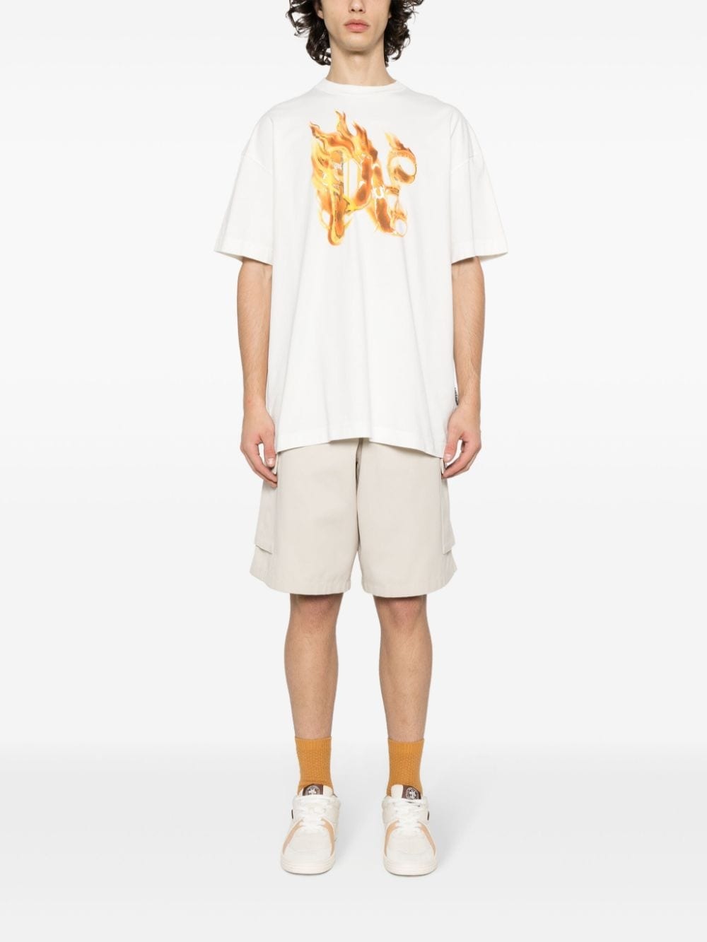 Burning monogram-print T-shirt - 2