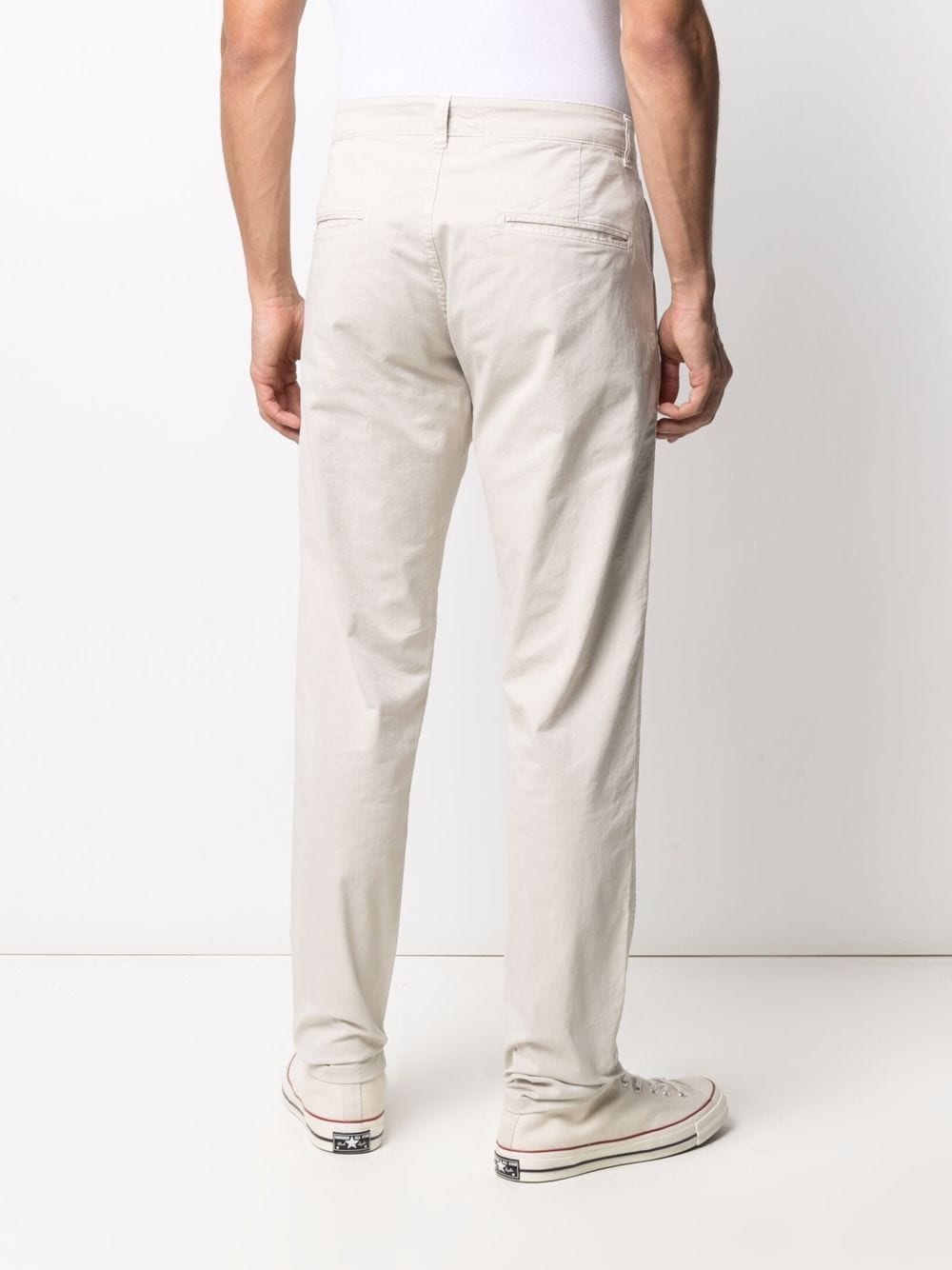 mid-rise straight-leg chinos - 4