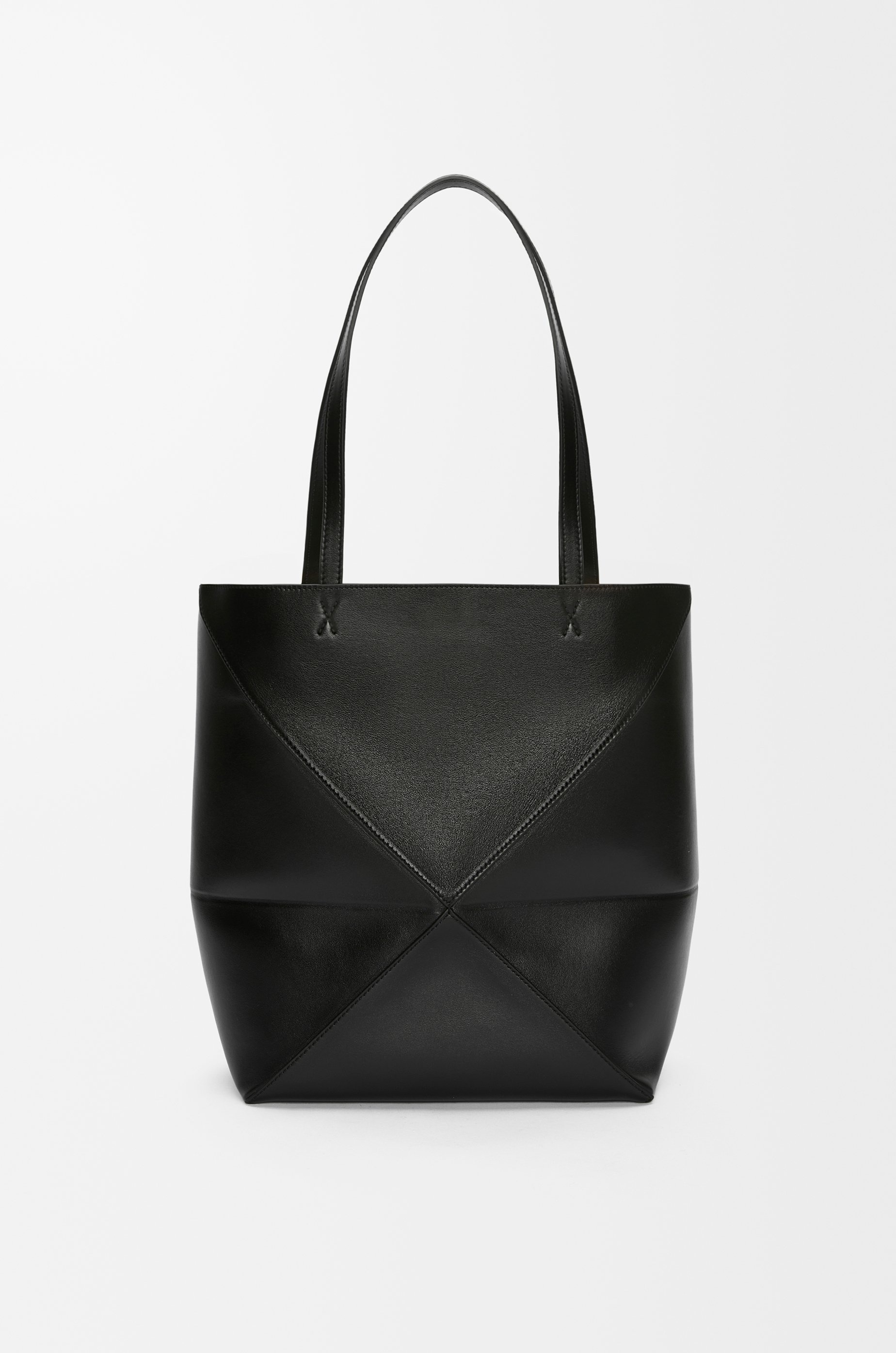 Puzzle Fold Tote in shiny calfskin - 7