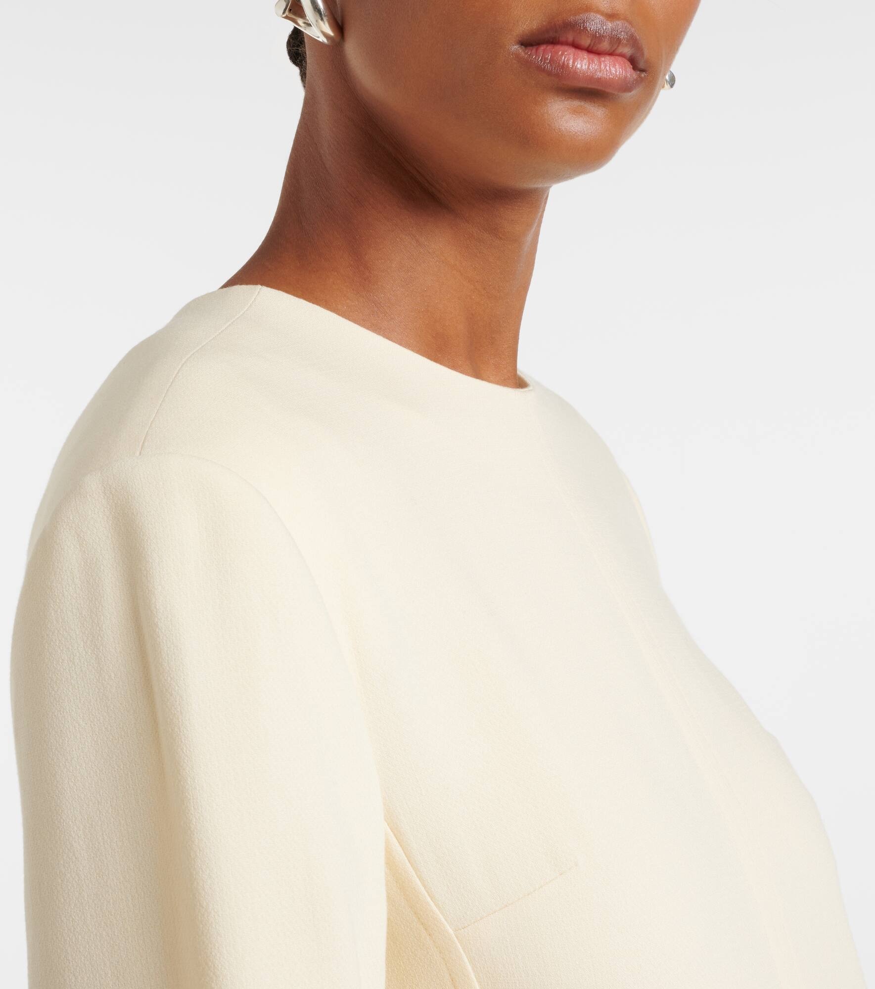 Pocket crêpe maxi dress - 4
