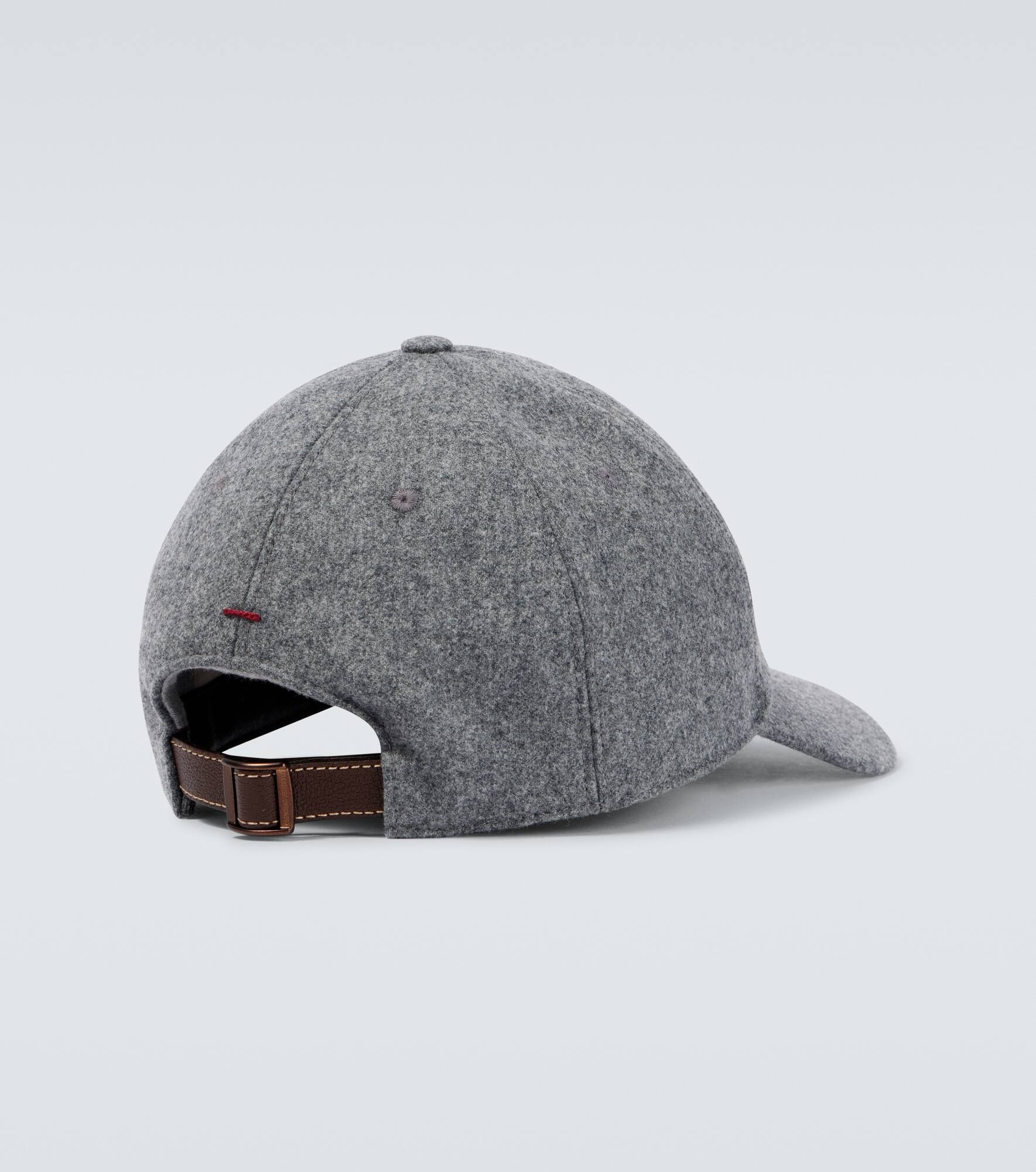 Logo virgin wool flannel baseball cap - 4