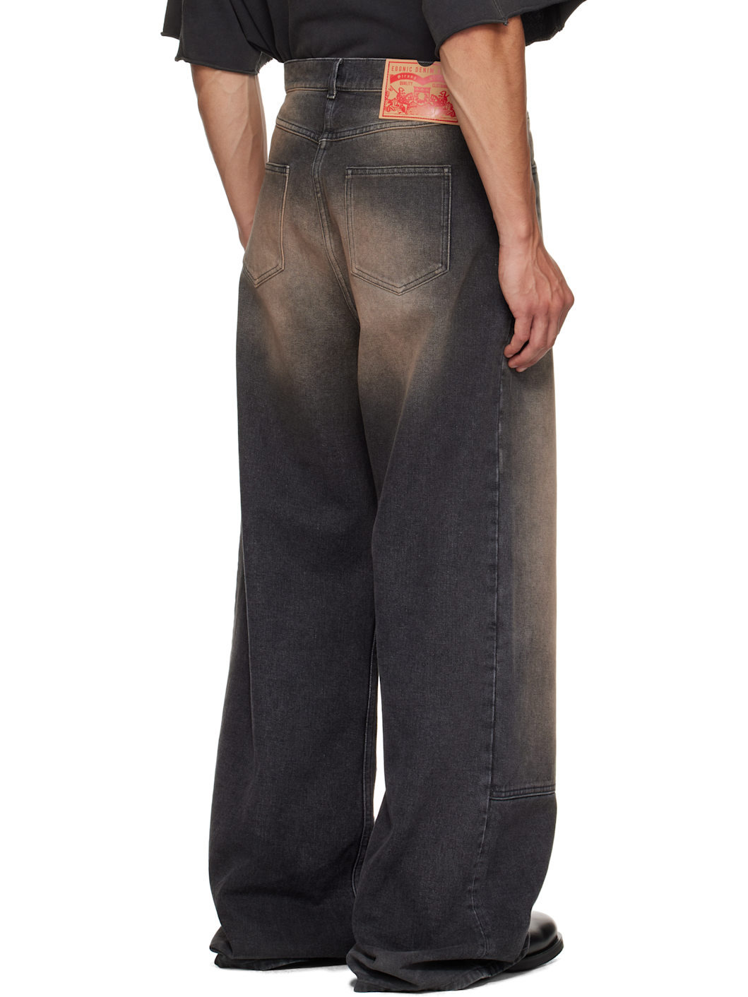 Black & Brown Baggy Jeans - 3