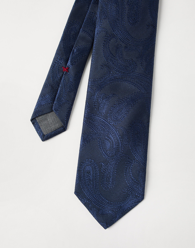 Brunello Cucinelli Paisley silk tie outlook
