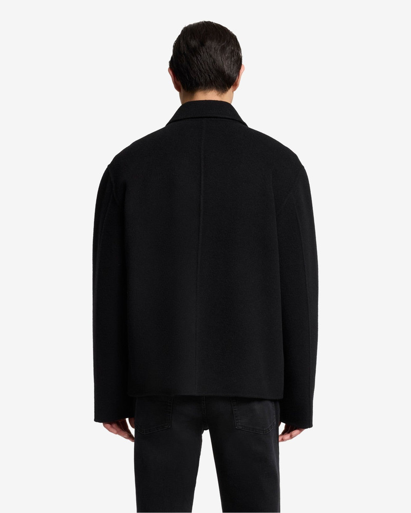 Wool Blouson Jacket In Black 5