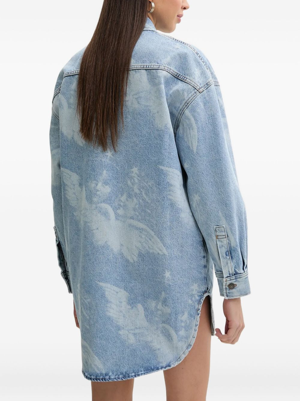 Angels printed denim shirt dress - 3