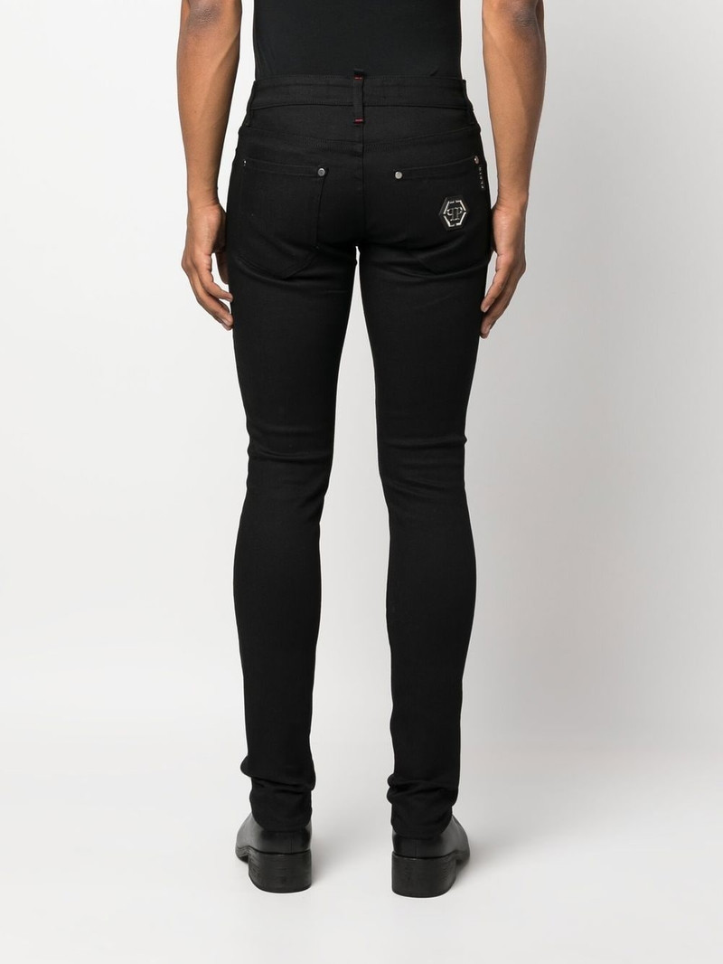 Hexagon low-rise slim-cut jeans 4