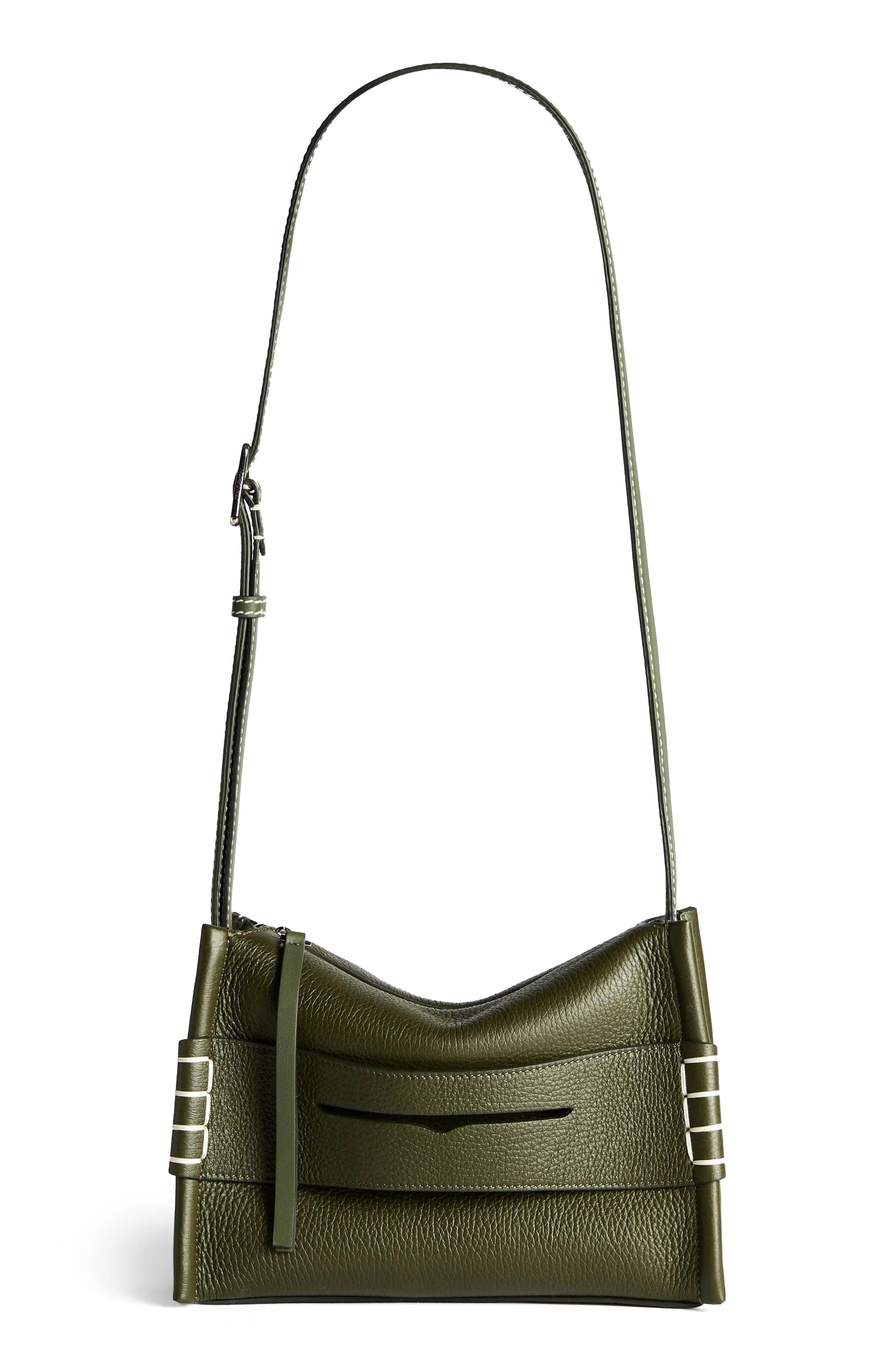 JW Anderson Small Loafer Leather Messenger Bag in Khaki at Nordstrom - 1