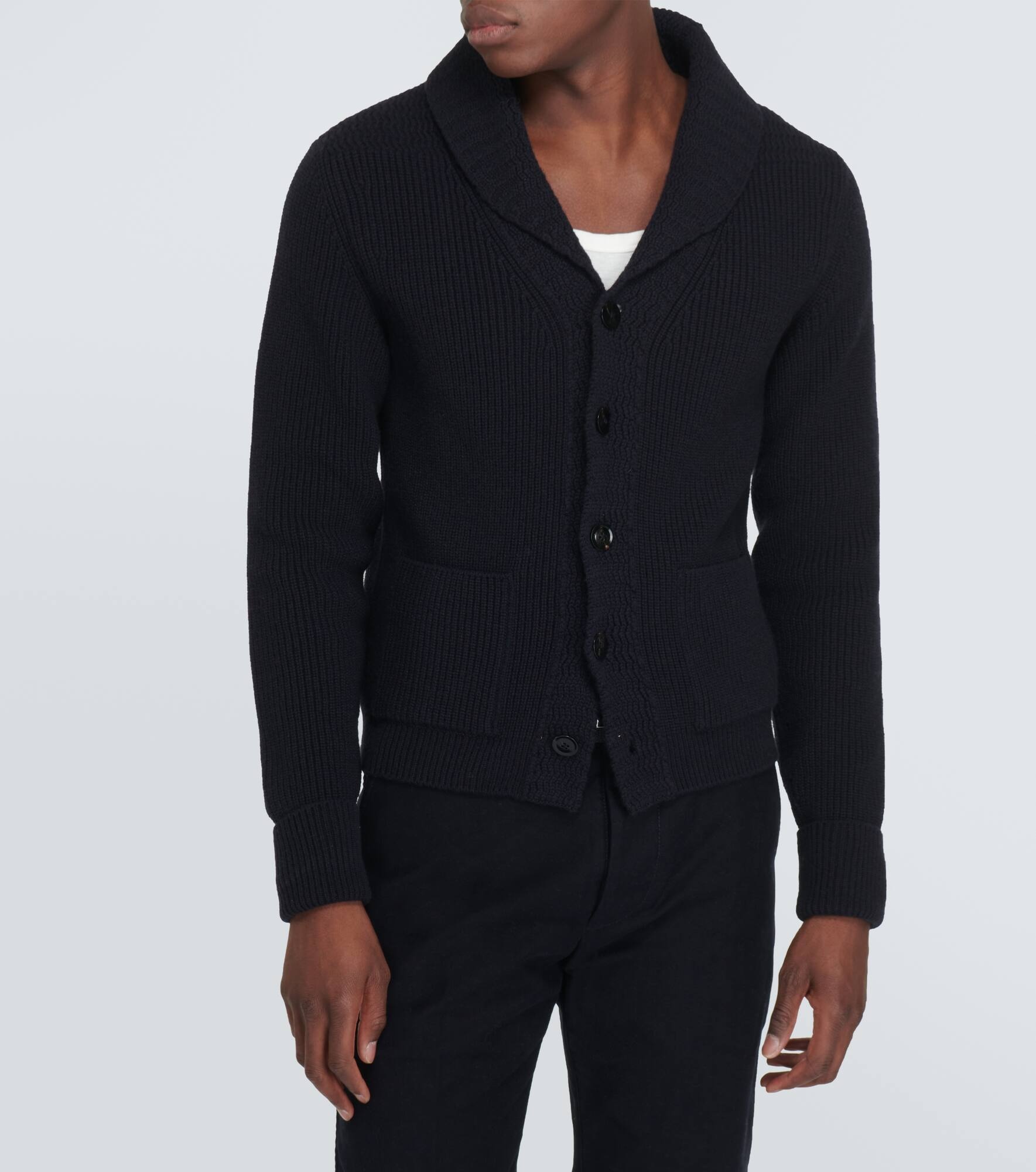 Ribbed-knit cashmere cardigan - 3