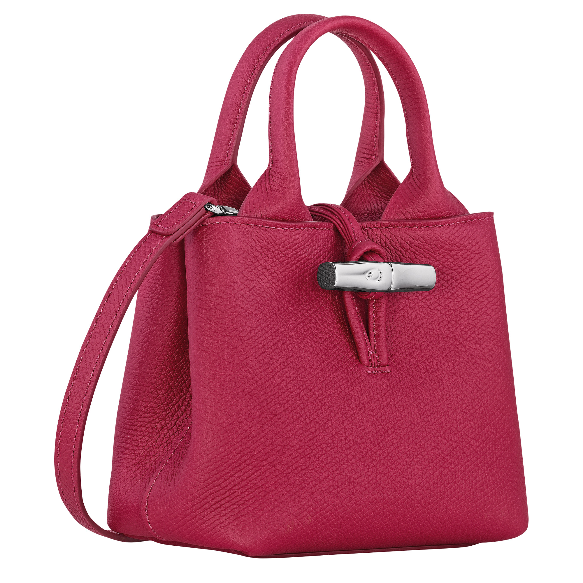 Le Roseau XS Handbag Beetroot - Leather - 3