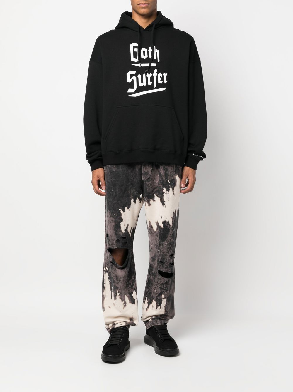 distressed-effect logo track pants - 2