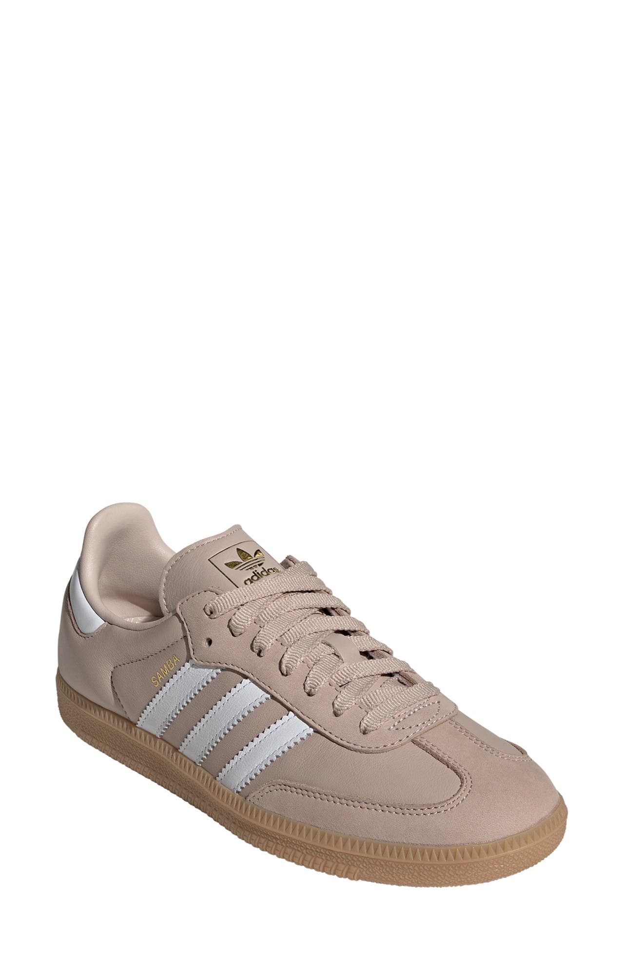 adidas Samba Sneaker in Taupe/White/Gold Met. at Nordstrom - 1