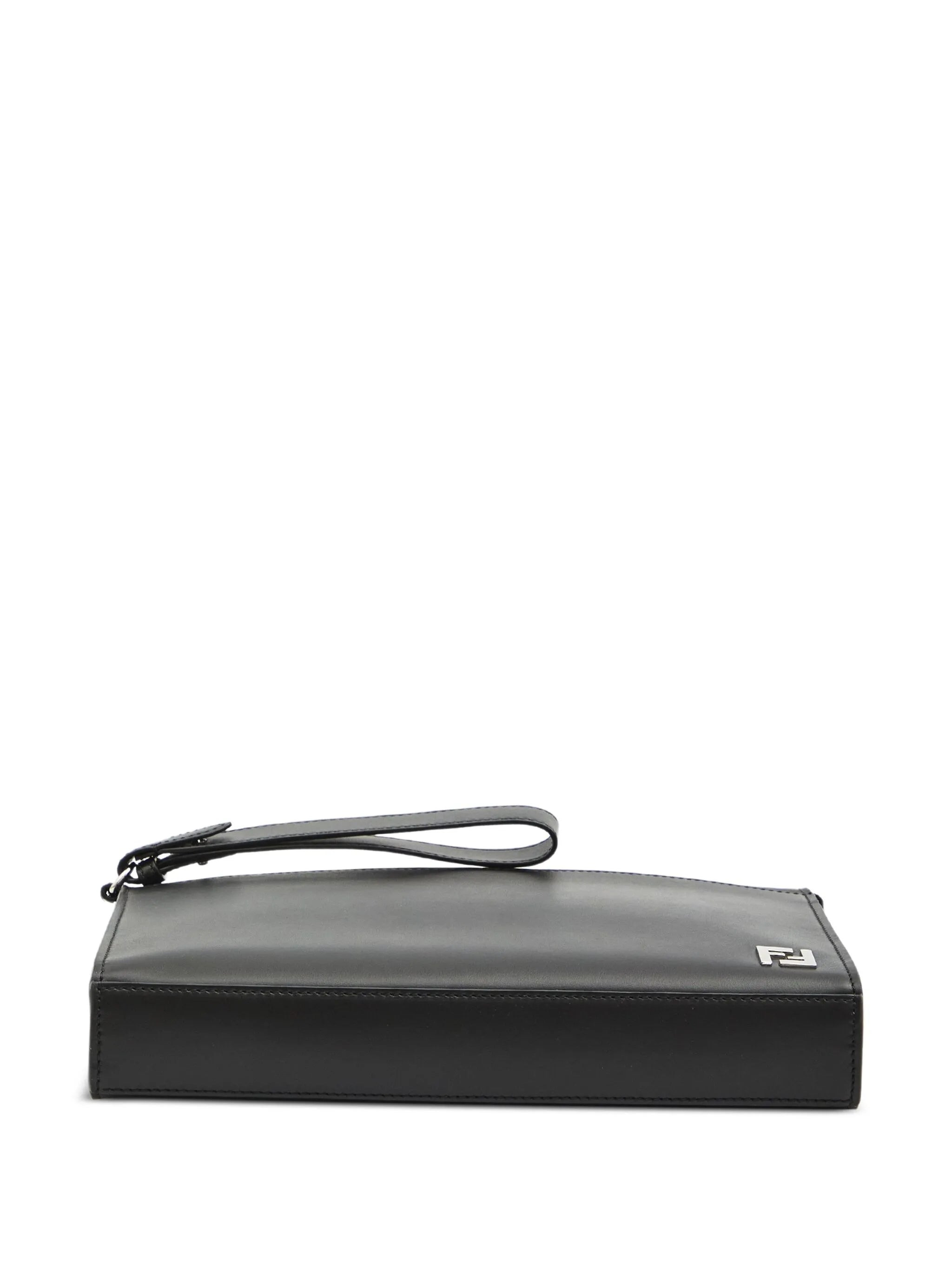 Fendi Logo Leather Clutch Bag - 4