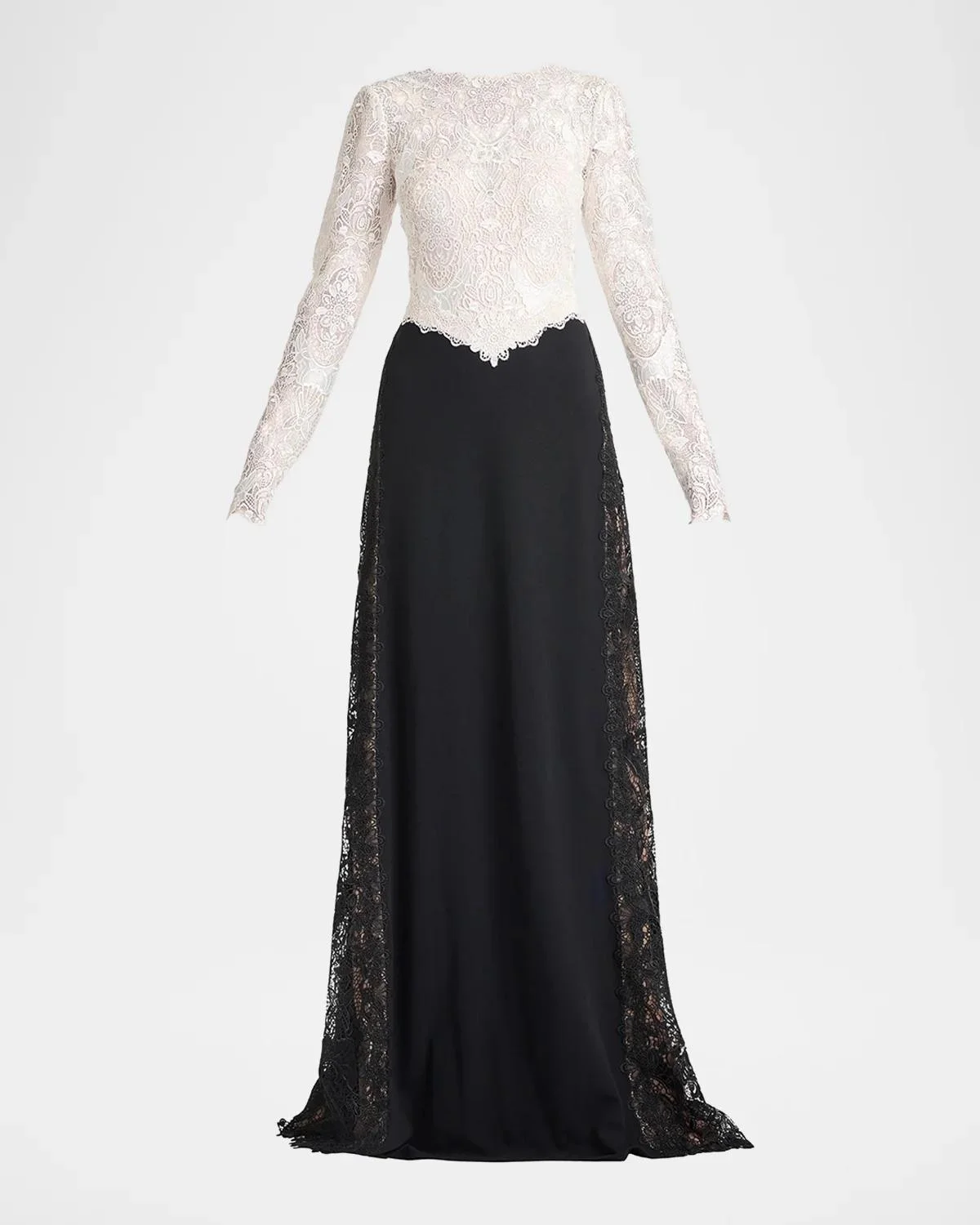 Vianne Two-Tone Lace A-Line Gown - 1