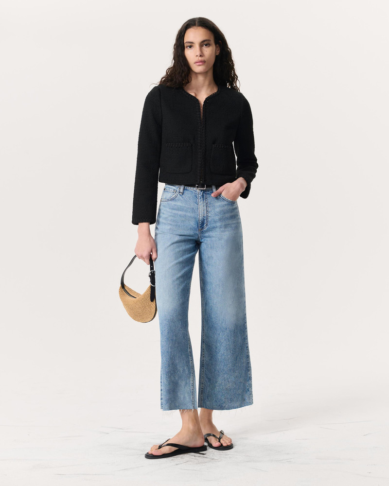 Cheyenne Whipstitch-Trimmed Tweed Lady Jacket 4