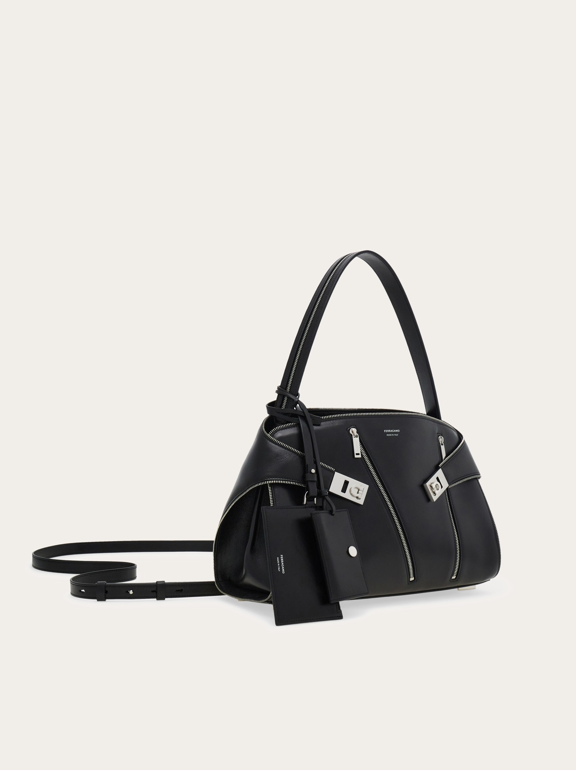 Hug soft shoulder bag multi-zip (M) - 6