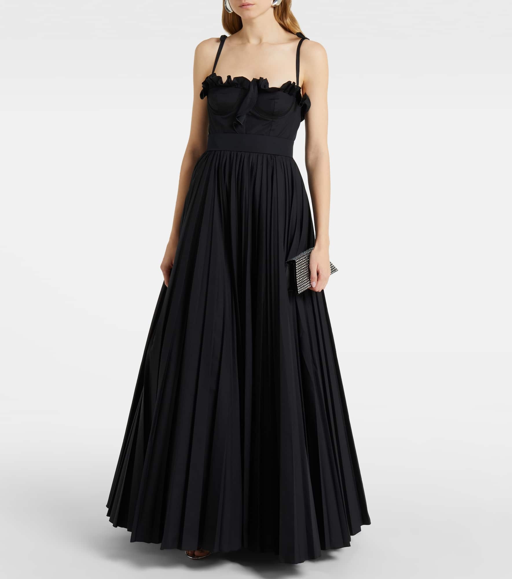 Ruched pleated cotton gown - 2