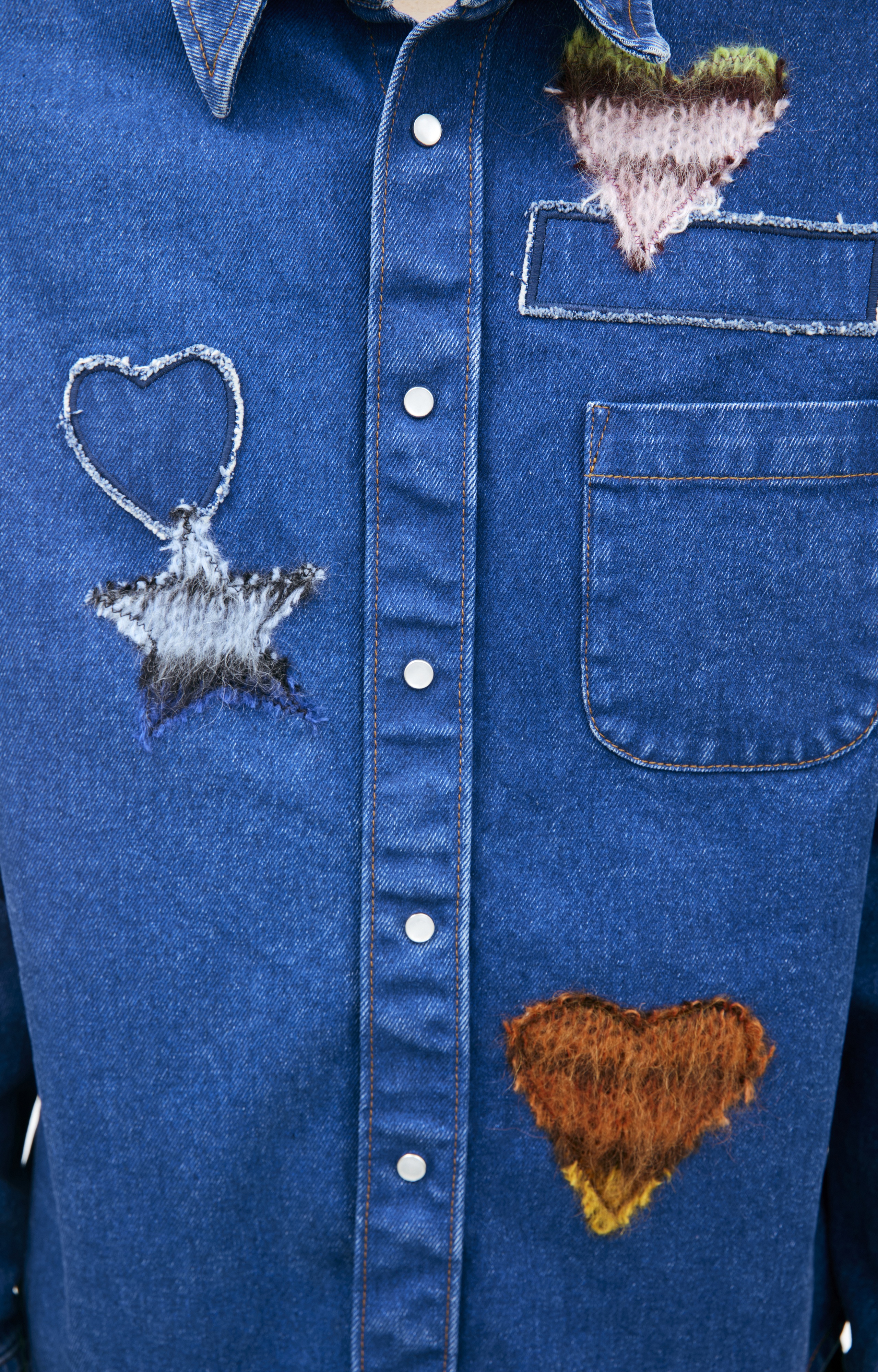 DENIM SHIRT WITH PATCHES - 5