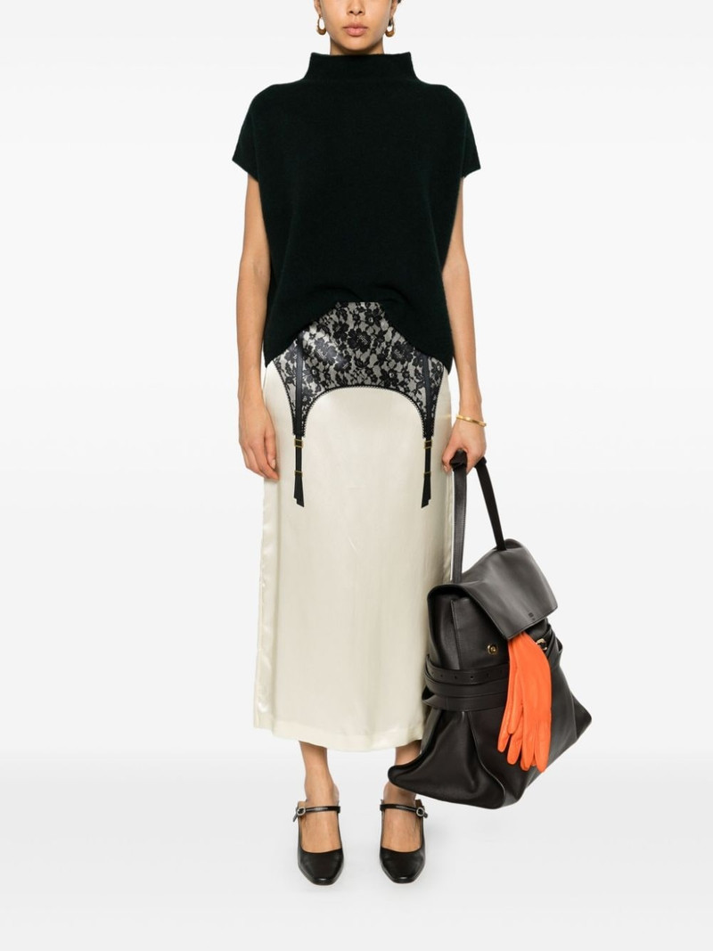 Moschino lingerie-print midi skirt outlook