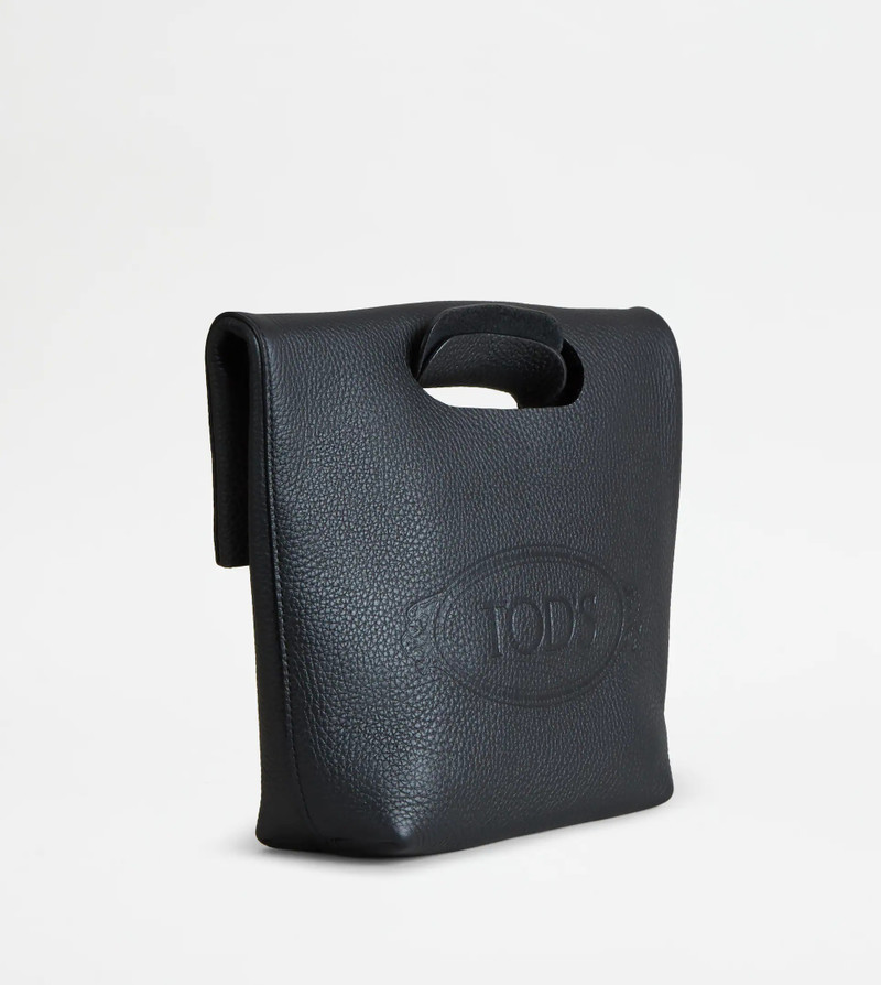 SHOPPING TOTE IN LEATHER MINI - BLACK 4