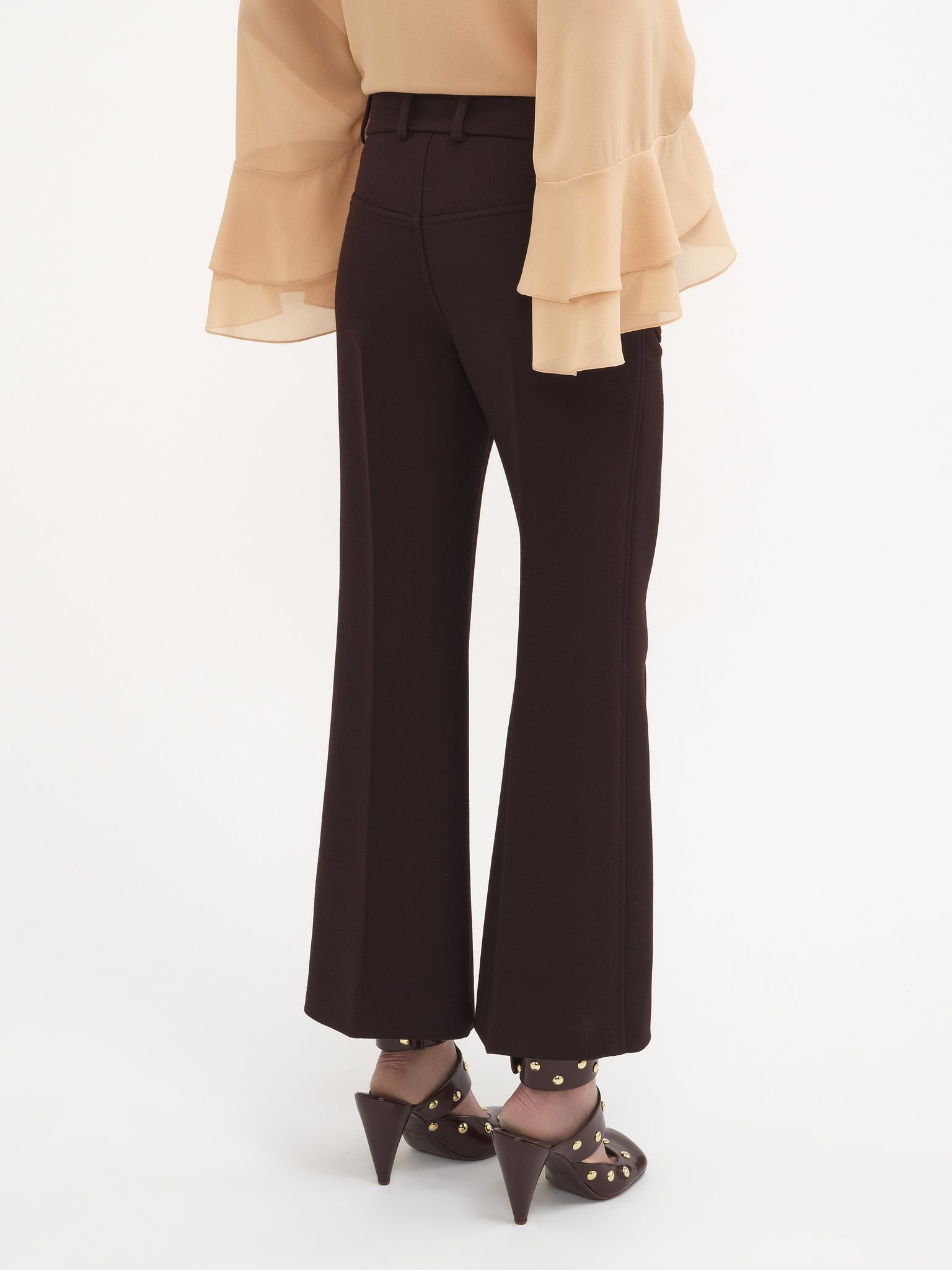 CROPPED BOOTCUT PANTS IN CAVALRY WOOL - 5