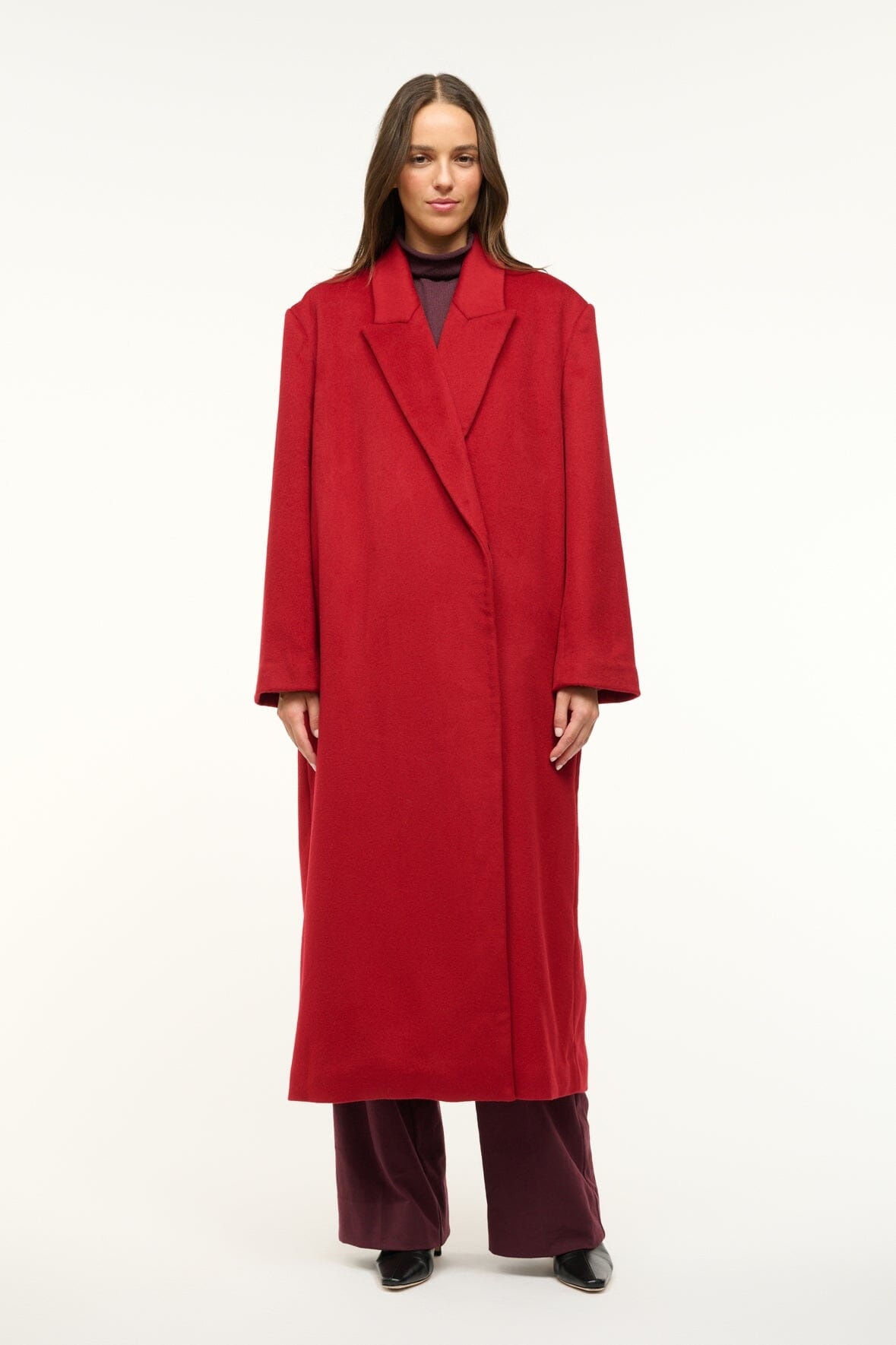 STAUD SERGE COAT ROUGE - 2