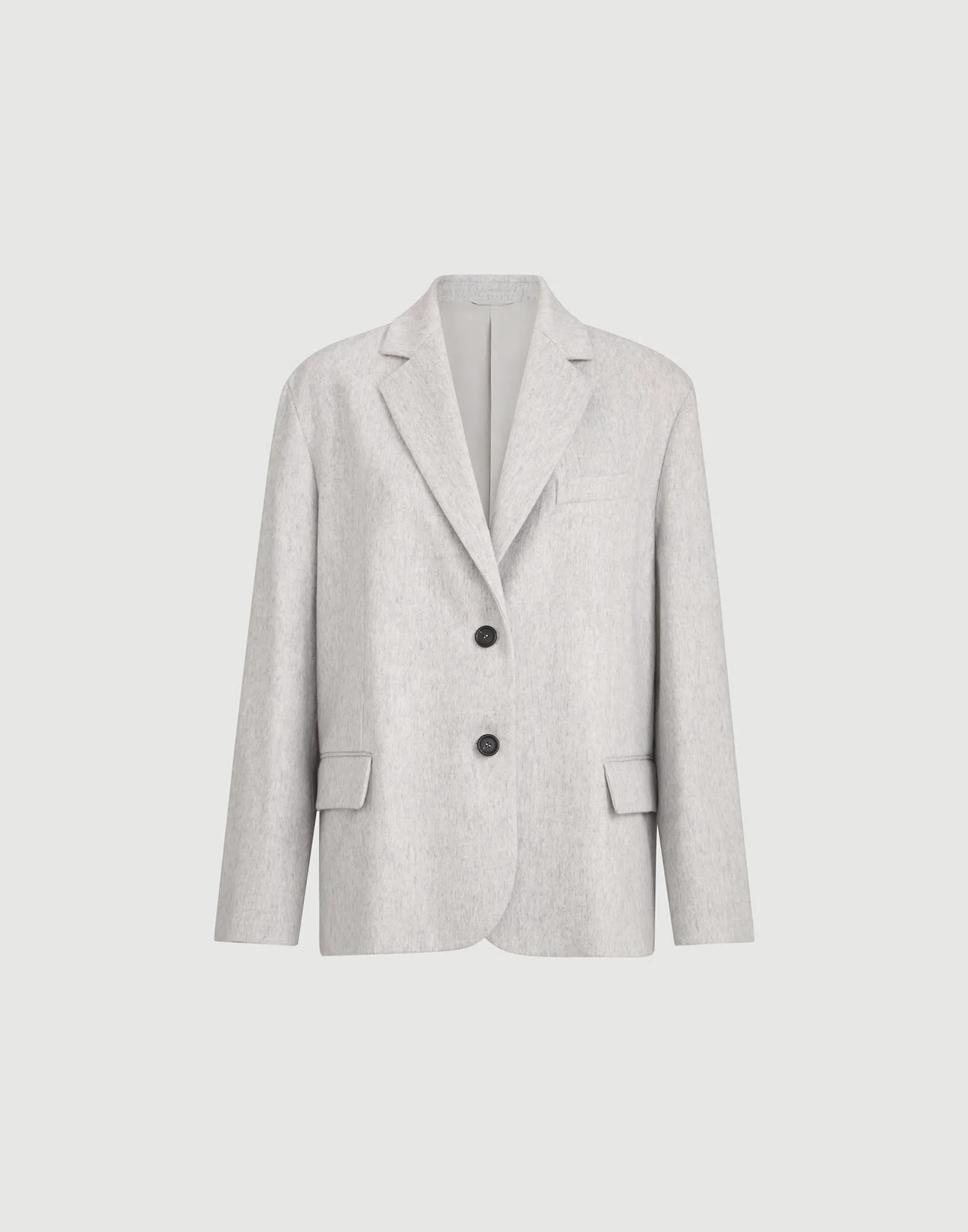 Wool flannel blazer with monili - 1
