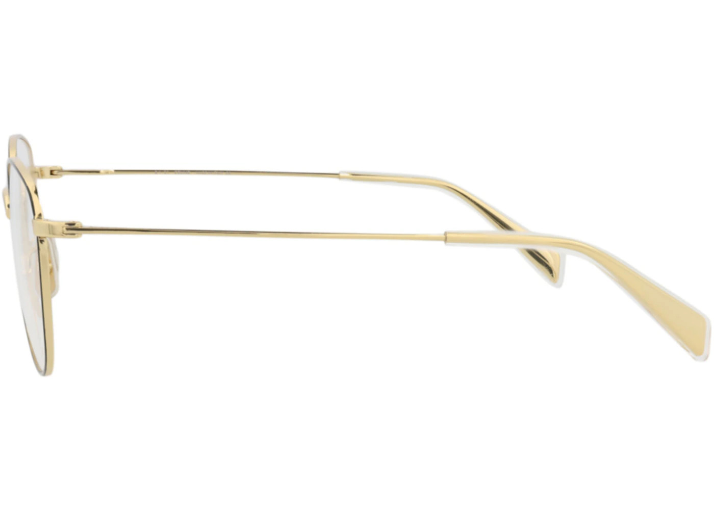Celine Round-Frame Metal Optical Frames Gold Gold Transparent (CL50037U-52-031) - 3