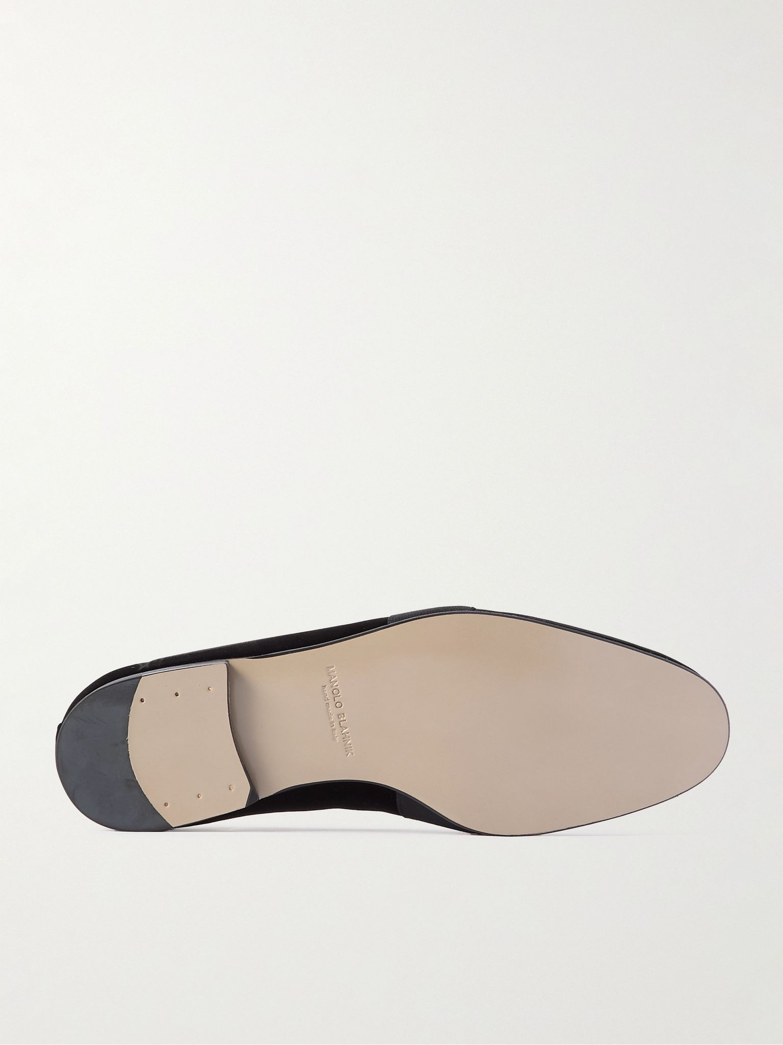 Carlton Crystal-Embellished Grosgrain-Trimmed Velvet Loafers Black - 3