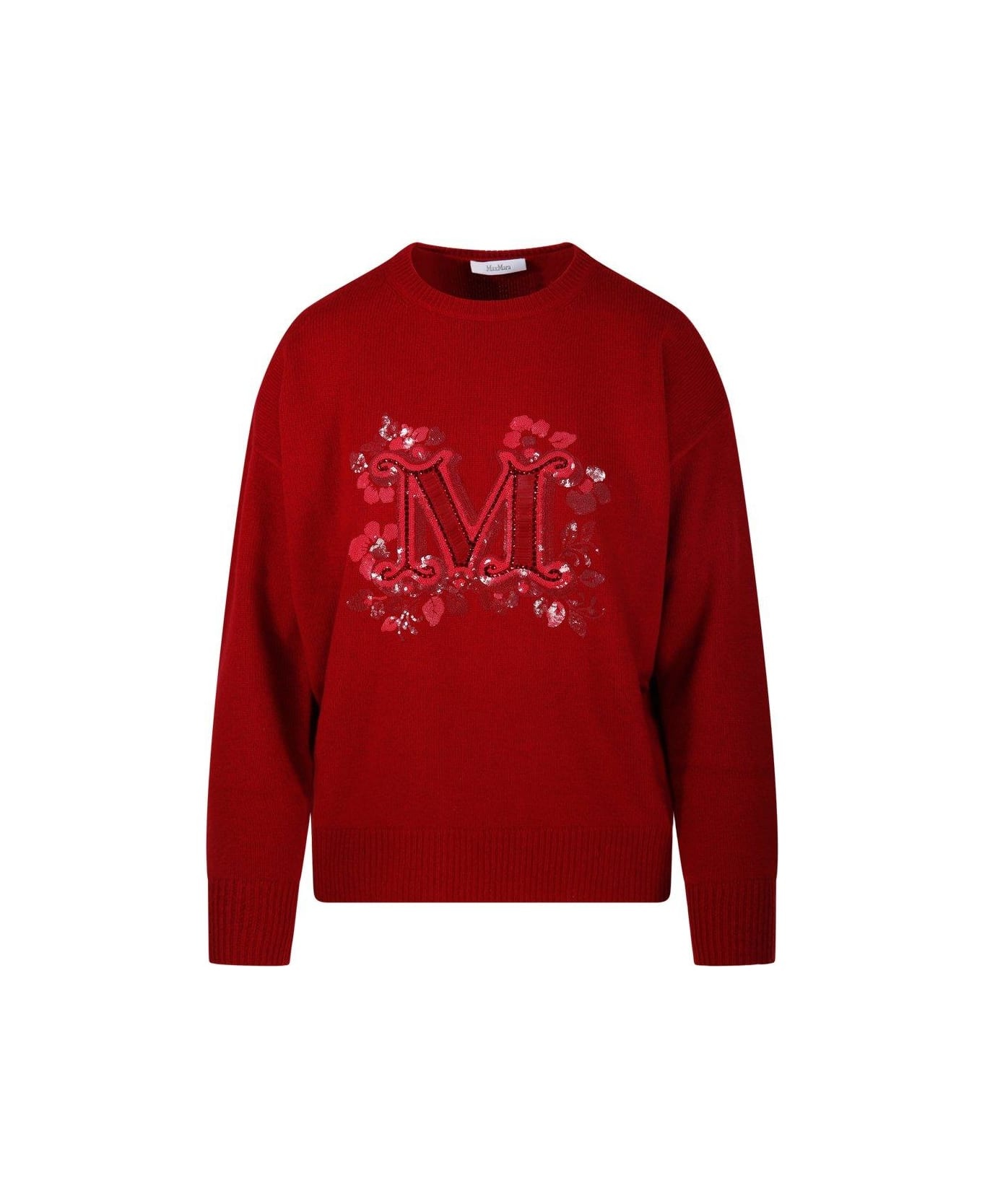 Logo Embellished Crewneck Jumper - 1