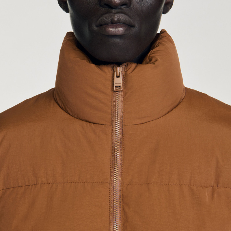 HOODED PUFFER WITH HIGH COLLAR 4