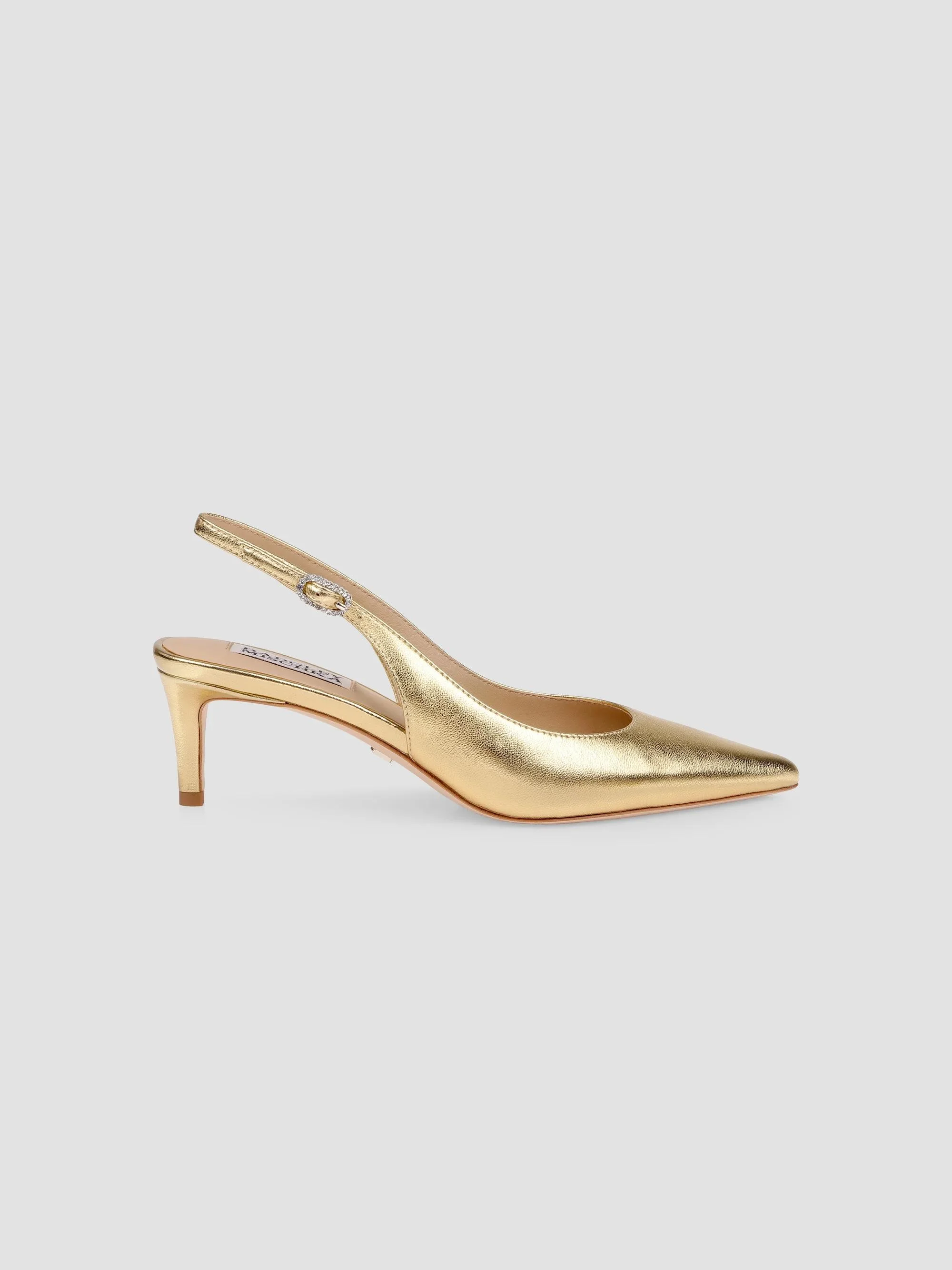 Women's Ruthie II 55MM Patent Leather Slingback Pumps - Gold Metallic - 1