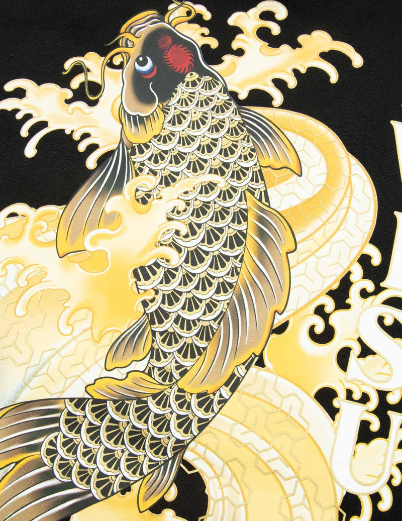 SEAGULL EMBROIDERY AND CARP PRINT RELAX FIT T-SHIRT 9