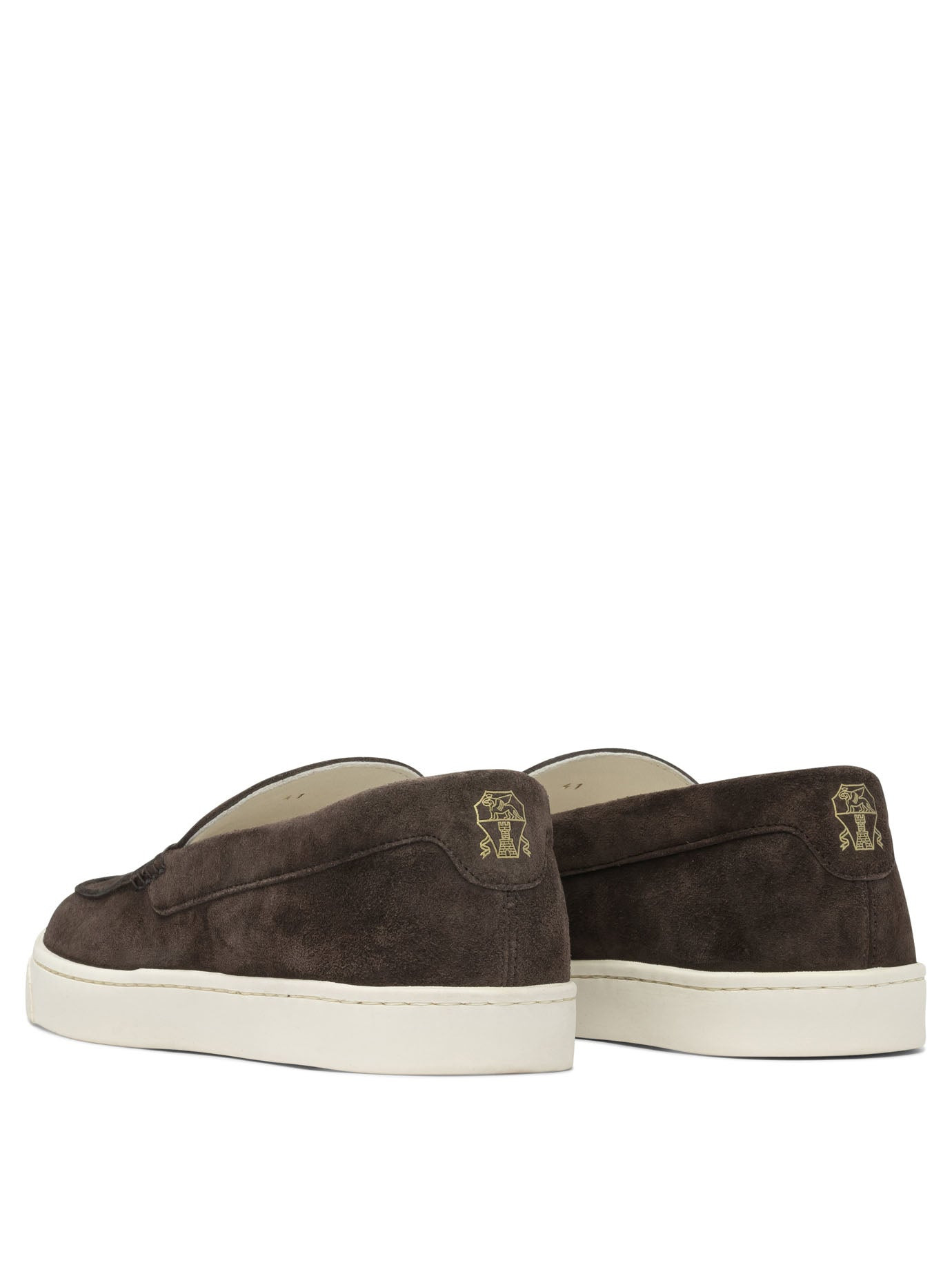 Brunello Cucinelli Men Chevron-Effect Suede Loafers - 4