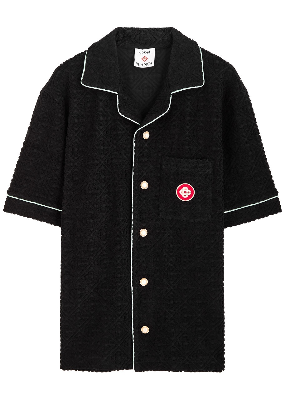 Casablanca Monogram-jacquard Towelling Cotton-blend Shirt - 1