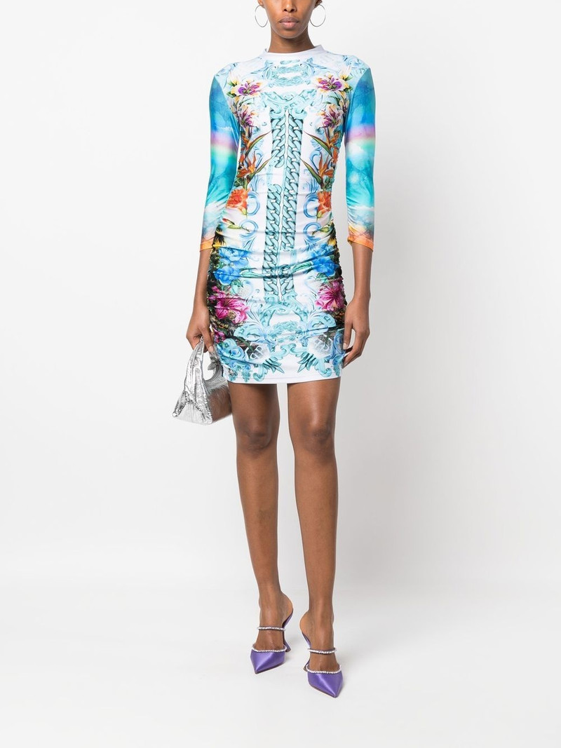PHILIPP PLEIN Hawaii-print mini dress outlook
