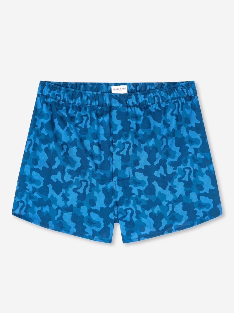 Men's Modern Fit Boxers Ledbury 55 Cotton Batiste Blue - 1