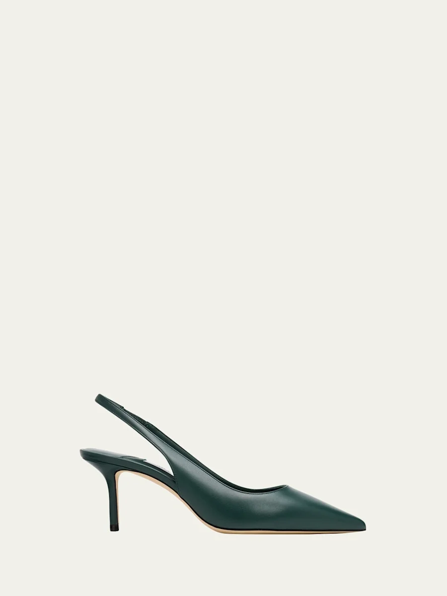 65mm Love Leather Slingback Pumps - 1